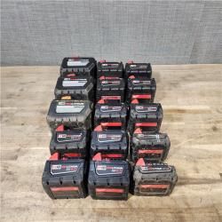 HOUSTON LOCATION - AS-IS MILWAUKEE BATTERY PACK QTY - 15