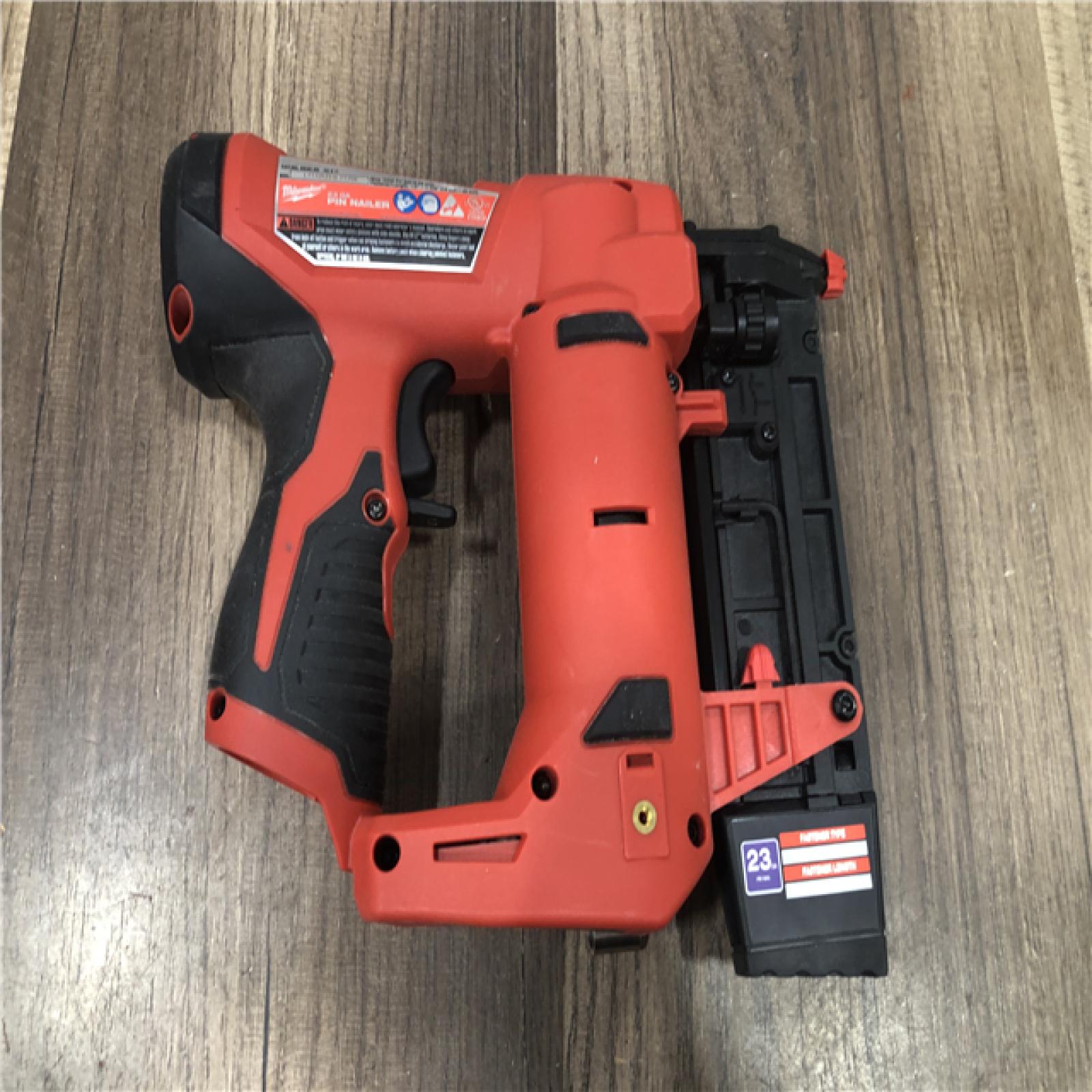 AS-IS Milwaukee 12-Volt 23-Gauge Lithium-Ion Cordless Pin Nailer (Tool-Only)