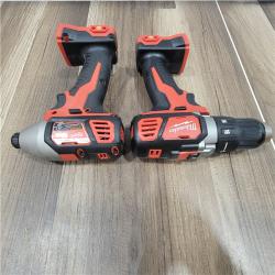 AS-IS Milwaukee M18 18V Cordless Brushed 2 Tool Drill/Driver and Impact Driver Kit