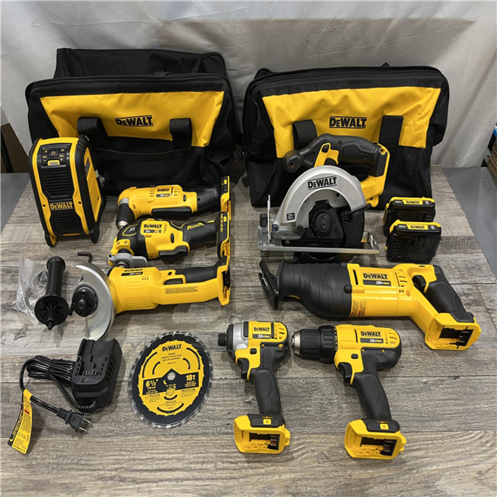 AS-IS DEWALT 20V MAX Cordless 9 Tool Combo Kit