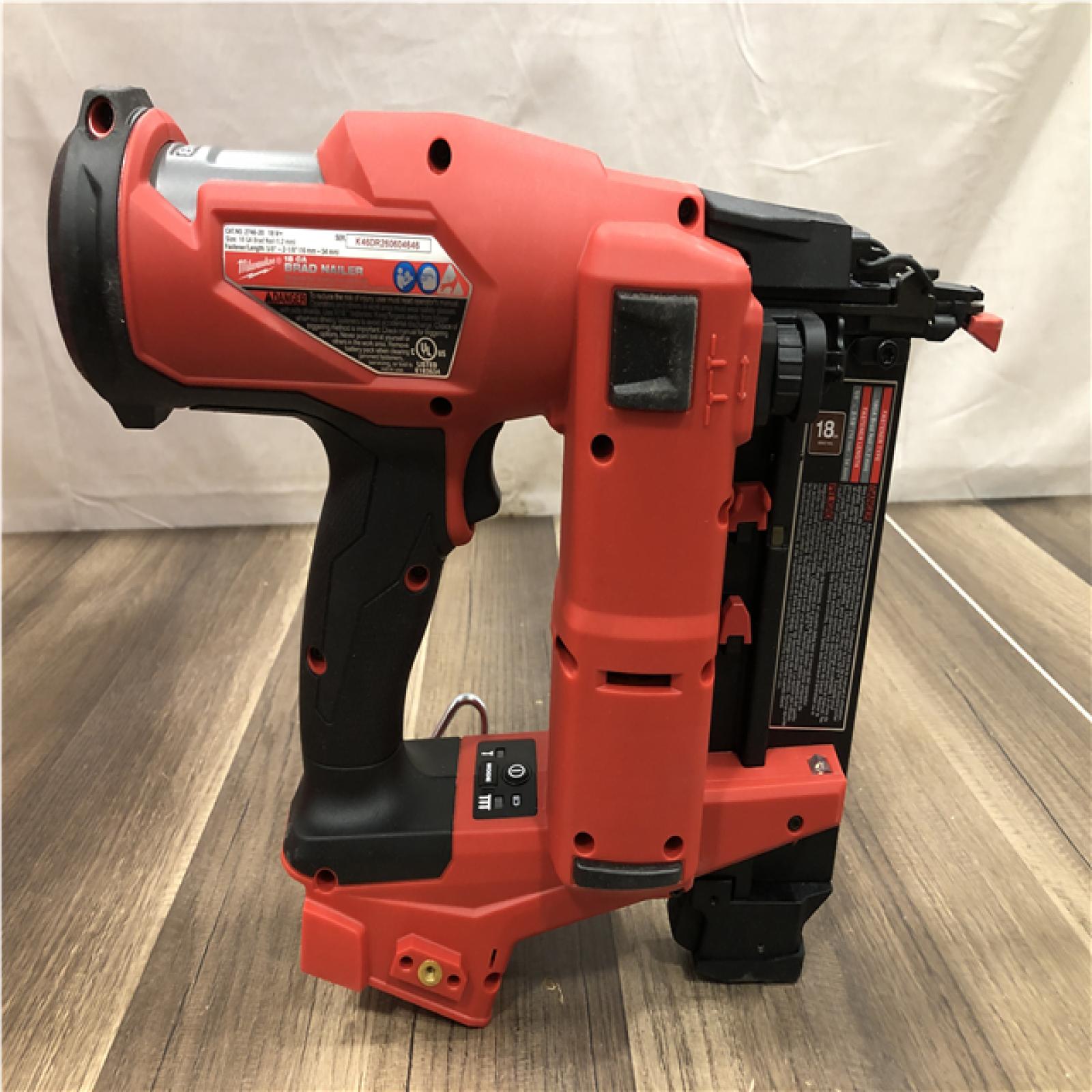 AS-IS Milwaukee FUEL 18-Volt Lithium-Ion Brushless Cordless Gen II 18-Gauge Brad Nailer (Tool-Only)