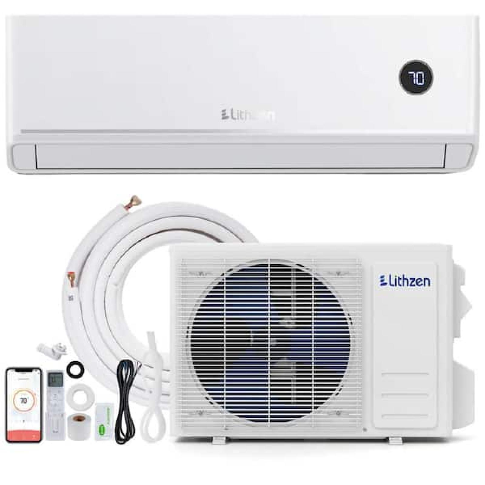 Phoenix NEW LITHZEN 18.1 SEER2 24 000 BTU 2 Ton Ductless Mini Split Air Conditioner Heat Pump with 13 ft Lines 208/230V Wifi Enabled