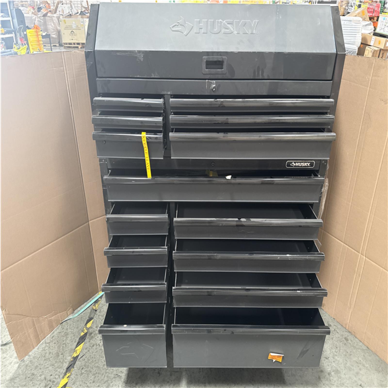 CALIFORNIA AS IS HUSKY 15 DRAWER TOOL BOX