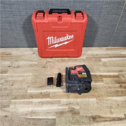 HOUSTON LOCATION - AS - IS Milwaukee 100 ft. REDLITHIUM Lithium-Ion USB Green Rechargeable Cross Line Laser Level with Charger