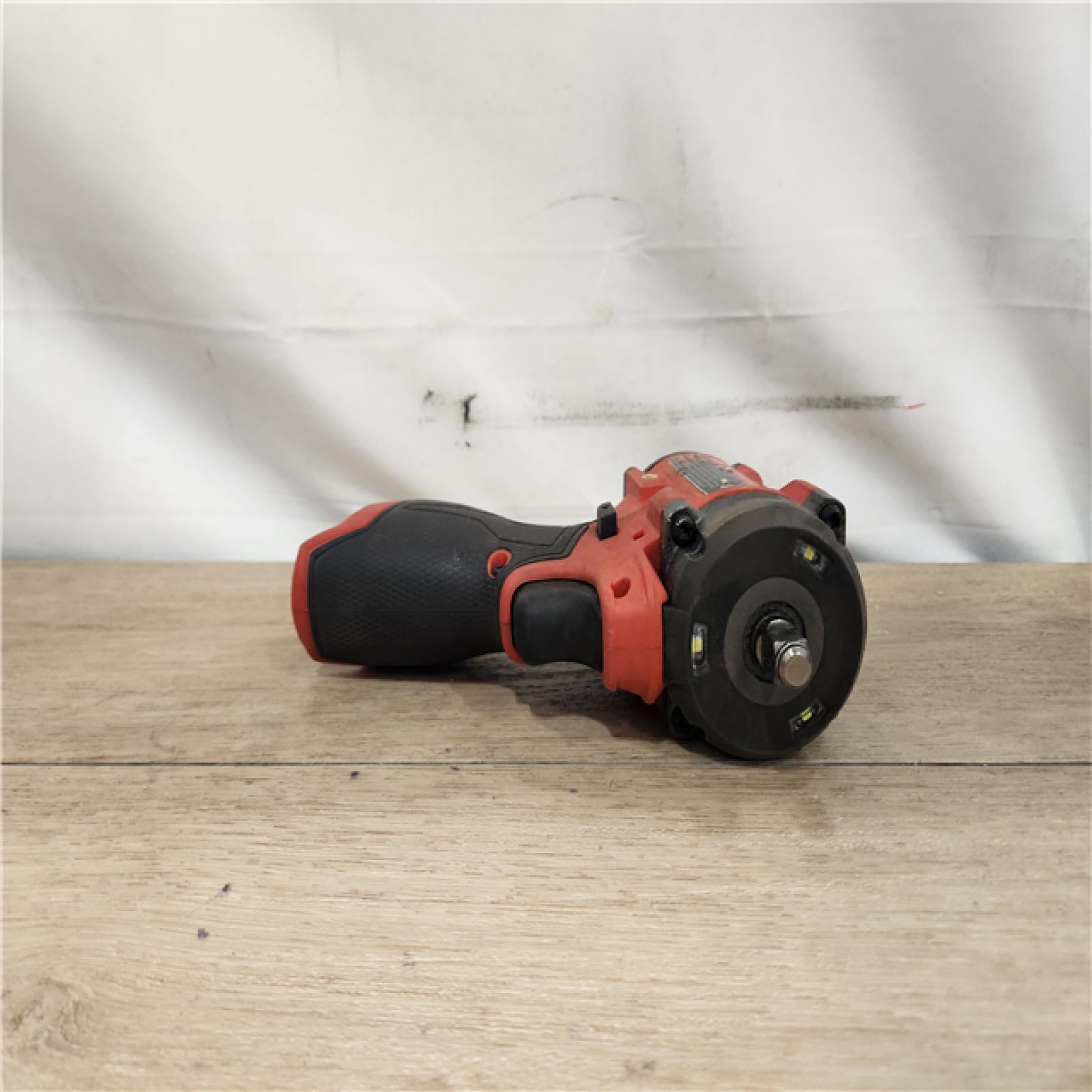 AS-IS- Milwaukee  FUEL 12V Lithium-Ion Brushless Cordless Stubby 3/8 in. Impact Wrench (Tool-Only)