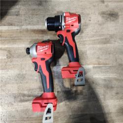 HOUSTON LOCATION - AS-IS Milwaukee M18 18V Lithium-Ion Brushless Cordless Compact Drill/Impact Combo Kit (2-Tool) W/(2) 2.0 Ah Batteries, Charger & Bag