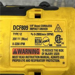 AS-IS DEWALT Atomic 20V Max Lithium-Ion Brushless Cordless Compact 1/4 in. Impact Driver Kit