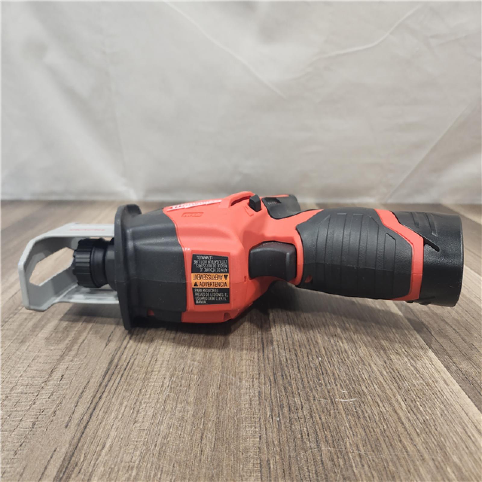 AS-IS- Milwaukee 12V 1.5Ah Cordless Straight Handle Reciprocating Saw Kit