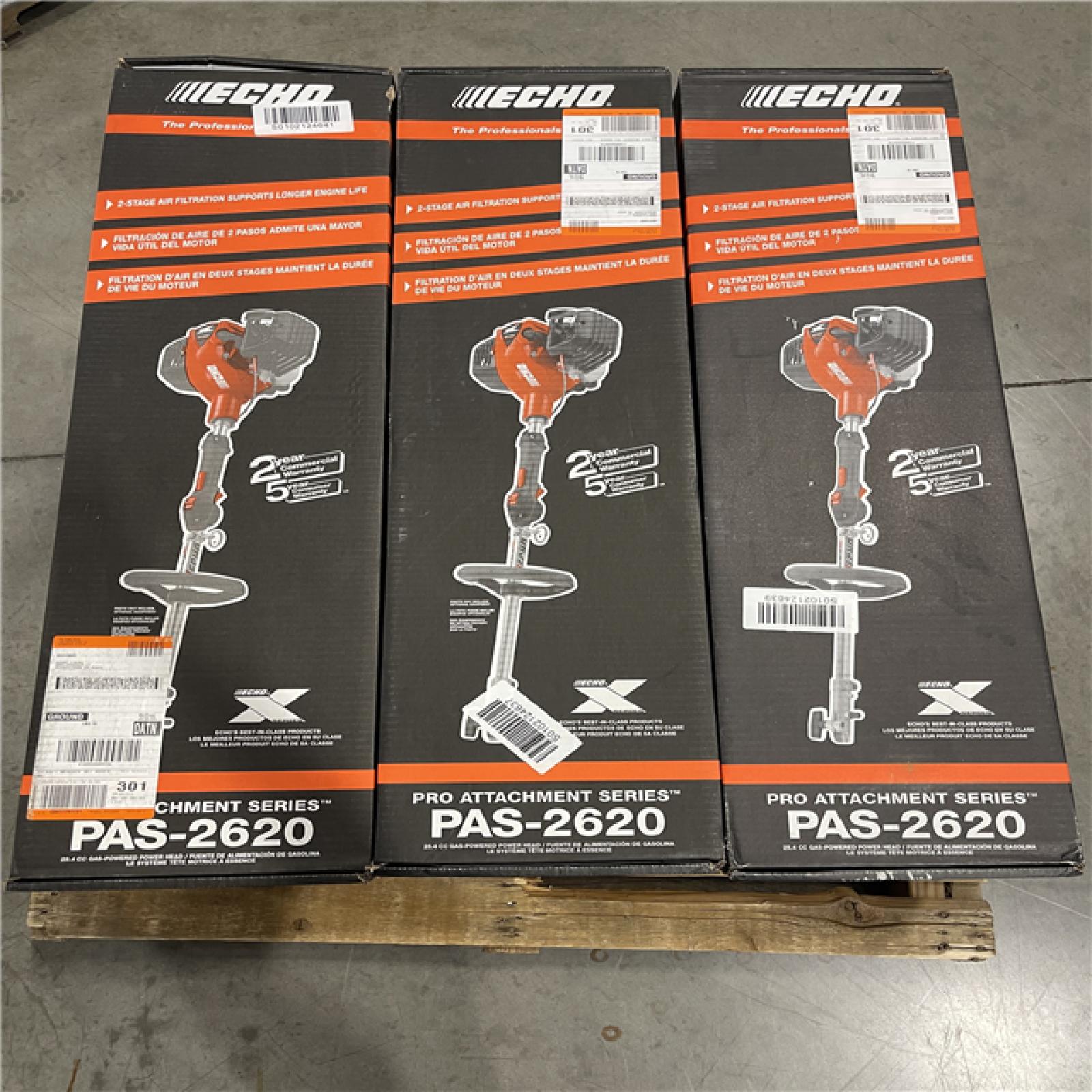 DALLAS LOCATION- NEW!- ECHO 25.4 cc Gas 2-Stroke X Series Attachment Capable Power Head (POWER HEAD ONLY LOT OF 3)