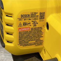 AS-IS DEWALT FLEXVOLT 60V MAX Cordless Brushless 7-1/4 in. Circular Saw with Brake (Tool Only)
