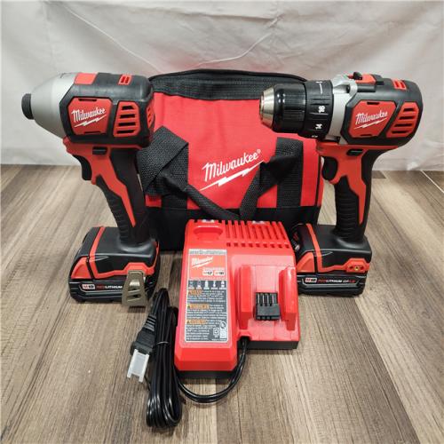 AS-IS- Milwaukee 18V Cordless Brushed 2-Tool Drill/Driver and Impact Driver Kit