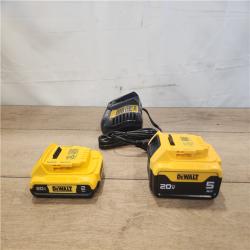 AS-IS- DEWALT 20V MAX Lithium-Ion Battery Kit with 5.0Ah and 2.0Ah Battery and Charger