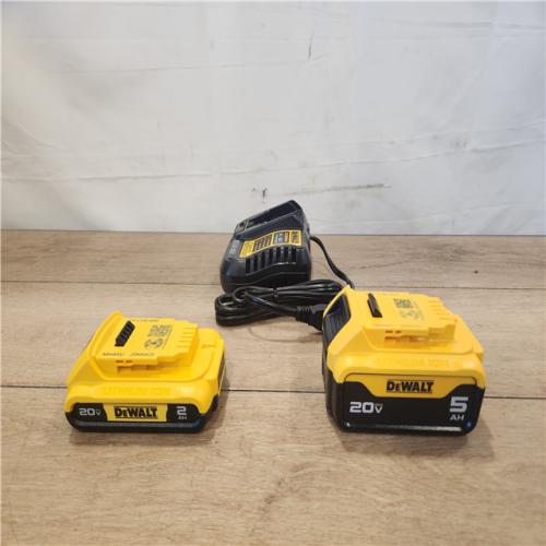 AS-IS- DEWALT 20V MAX Lithium-Ion Battery Kit with 5.0Ah and 2.0Ah Battery and Charger