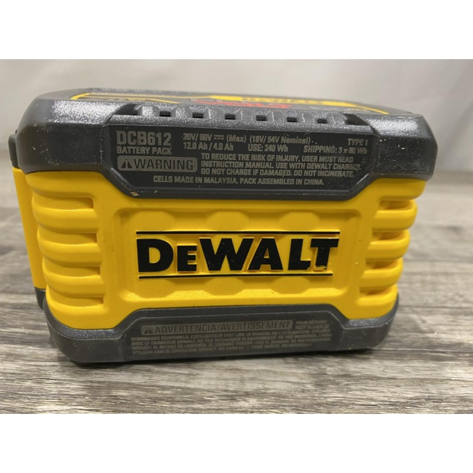 AS-IS DEWALT FLEXVOLT 20V/60V MAX Lithium-Ion 12.0Ah Battery