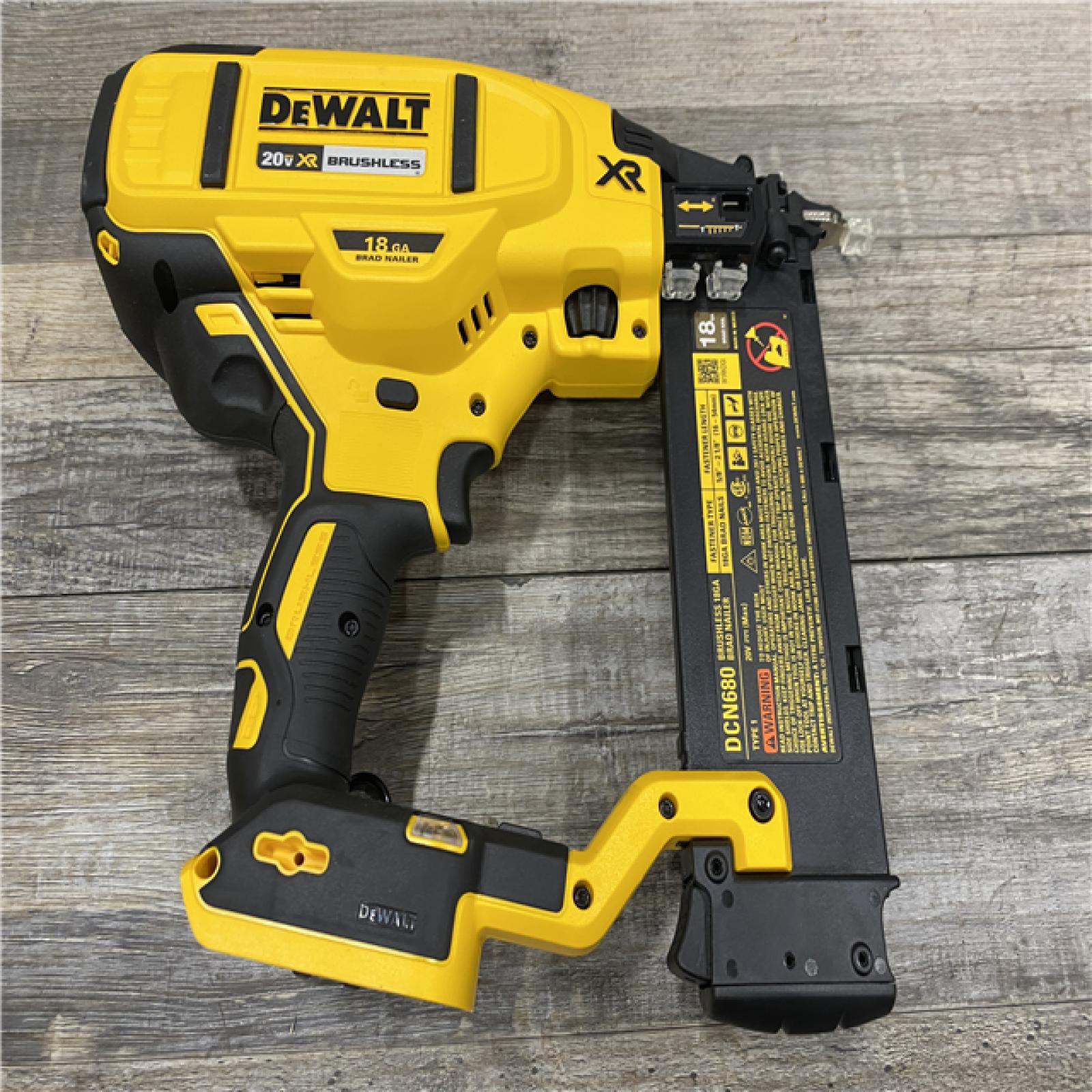 AS-IS DEWALT 20V MAX XR Lithium-Ion Electric Cordless 18-Gauge Brad Nailer (Tool Only)