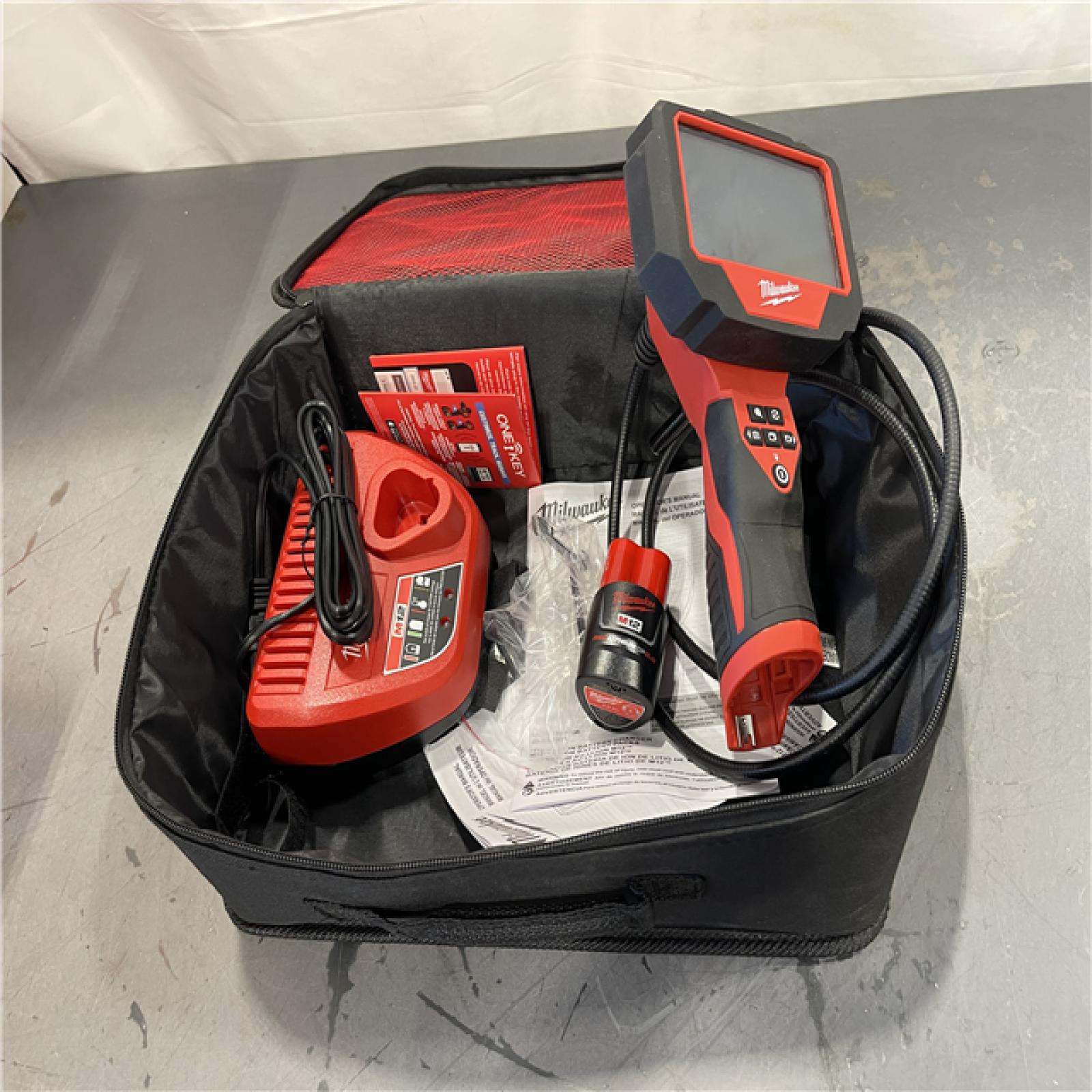 AS-IS - MILWAUKEE M12 12V Lithium-Ion Cordless M-SPECTOR 360-Degree 4 ft. Inspection Camera Kit