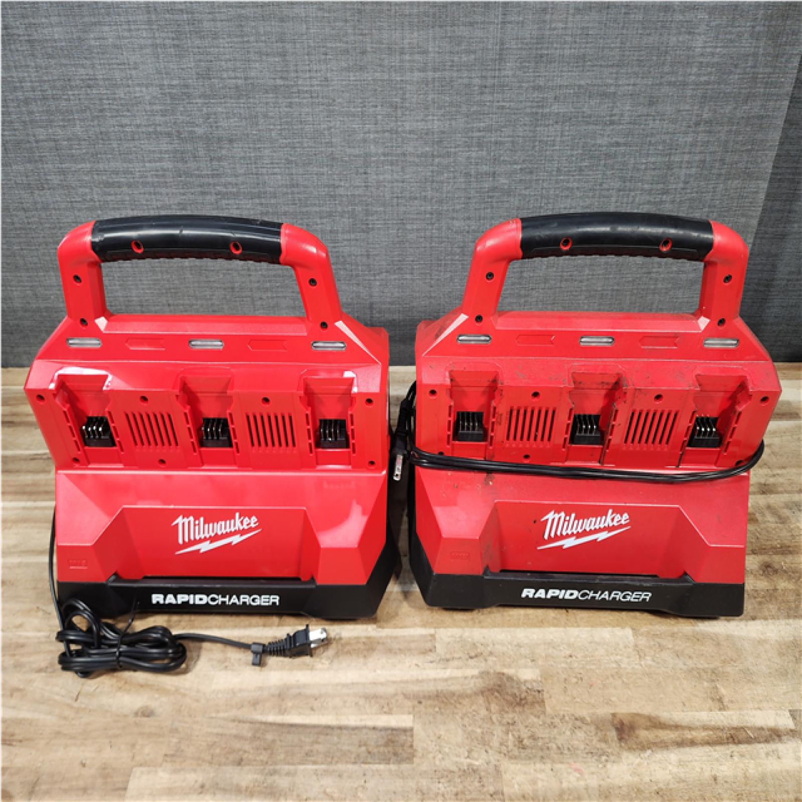 HOUSTON LOCATION - AS - IS MILWAUKEE BATTERY CHARGER PACK QTY - 2