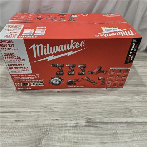NEW! - Milwaukee 2696-28 M18 18V Cordless 8-Tool Combo Kit