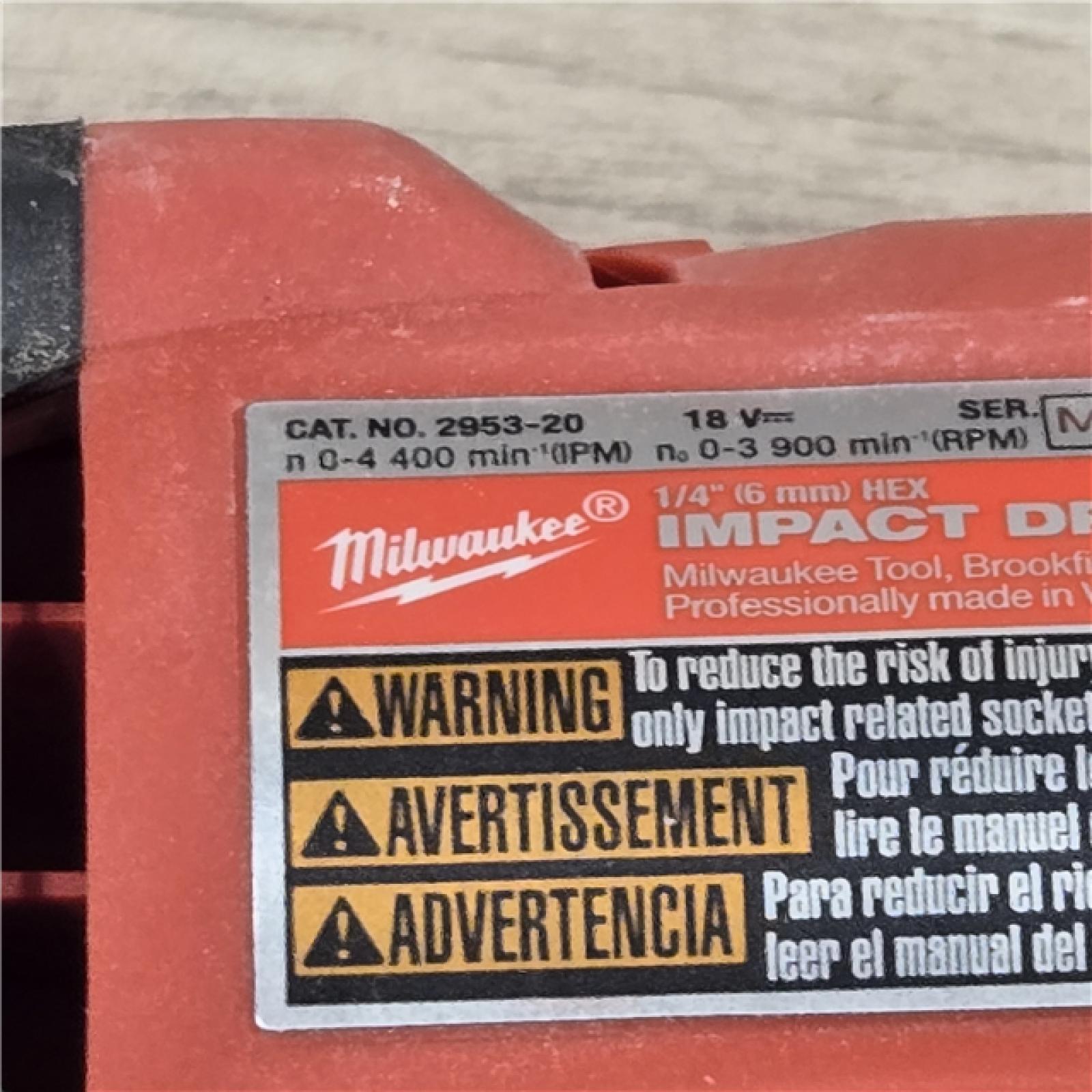 AS-IS Milwaukee 2953-20 18V Cordless 1/4 Hex Impact Driver (Tool-Only)