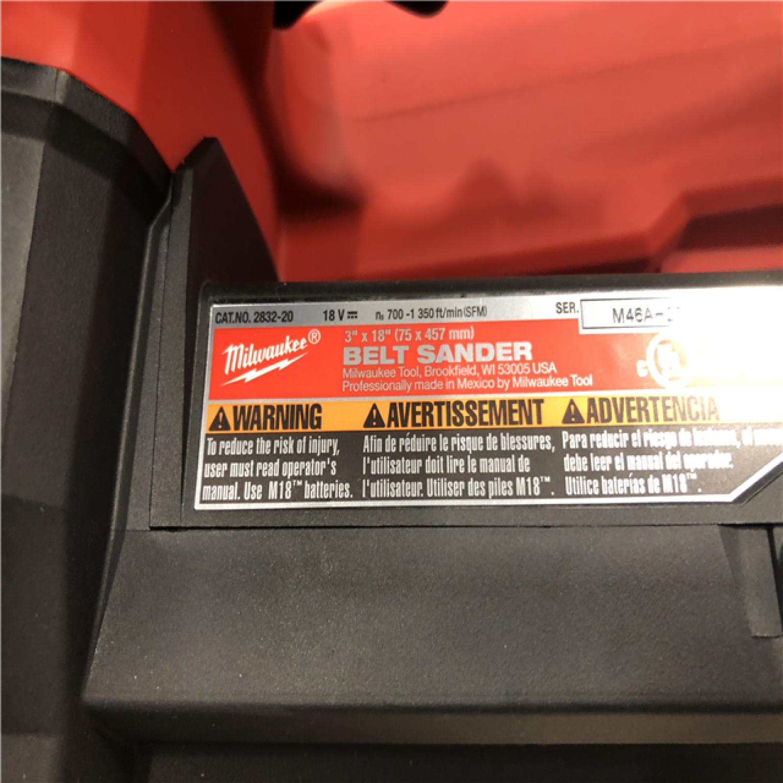 AS-IS Milwaukee M18 FUEL 18-Volt Lithium-Ion Cordless Belt Sander (Tool-Only)