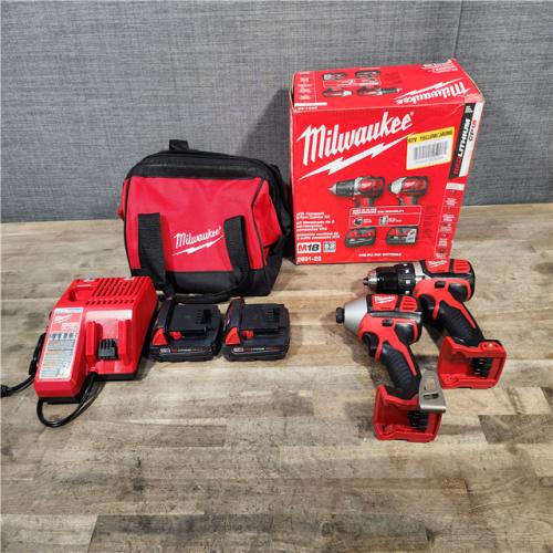 HOUSTON LOCATION - AS-IS Milwaukee 18V Cordless Brushed 2-Tool Drill/Driver and Impact Driver Kit