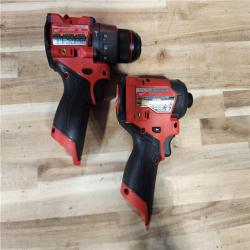 HOUSTON LOCATION - AS-IS Milwaukee FUEL 12-Volt Lithium-Ion Brushless Cordless Hammer Drill and Impact Driver Combo Kit
