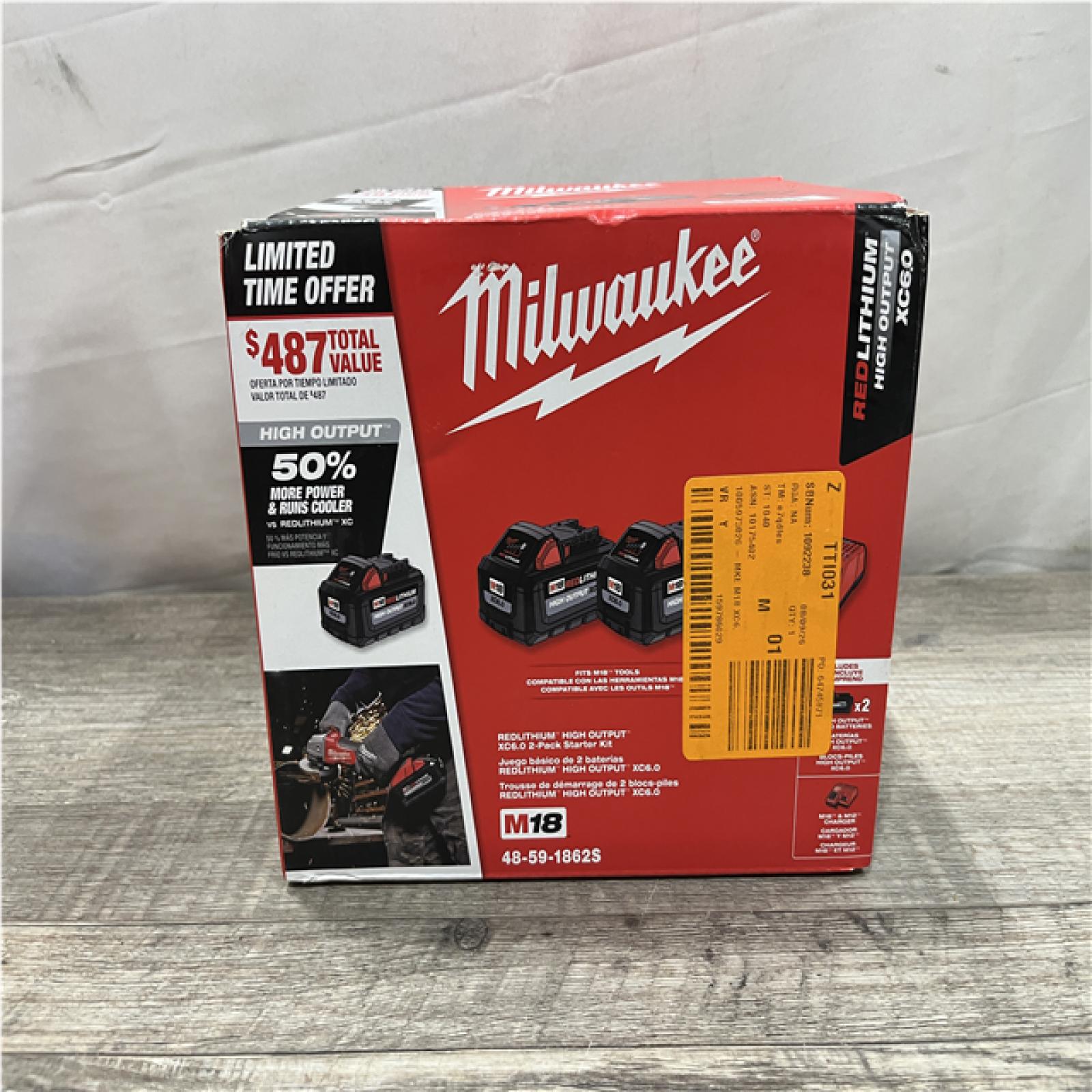 NEW - Milwaukee 18-Volt Lithium-Ion High Output Starter Kit