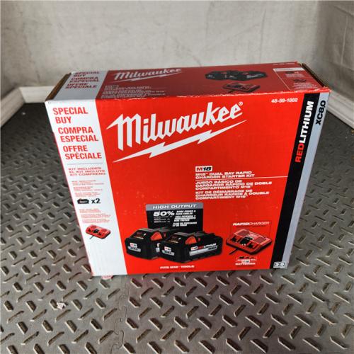 Milwaukee M18 18V Lithium-Ion Dual Bay Rapid Battery Charger W/ (2) 8Ah HIGH OUTPUT Batteries NO BATTERIES