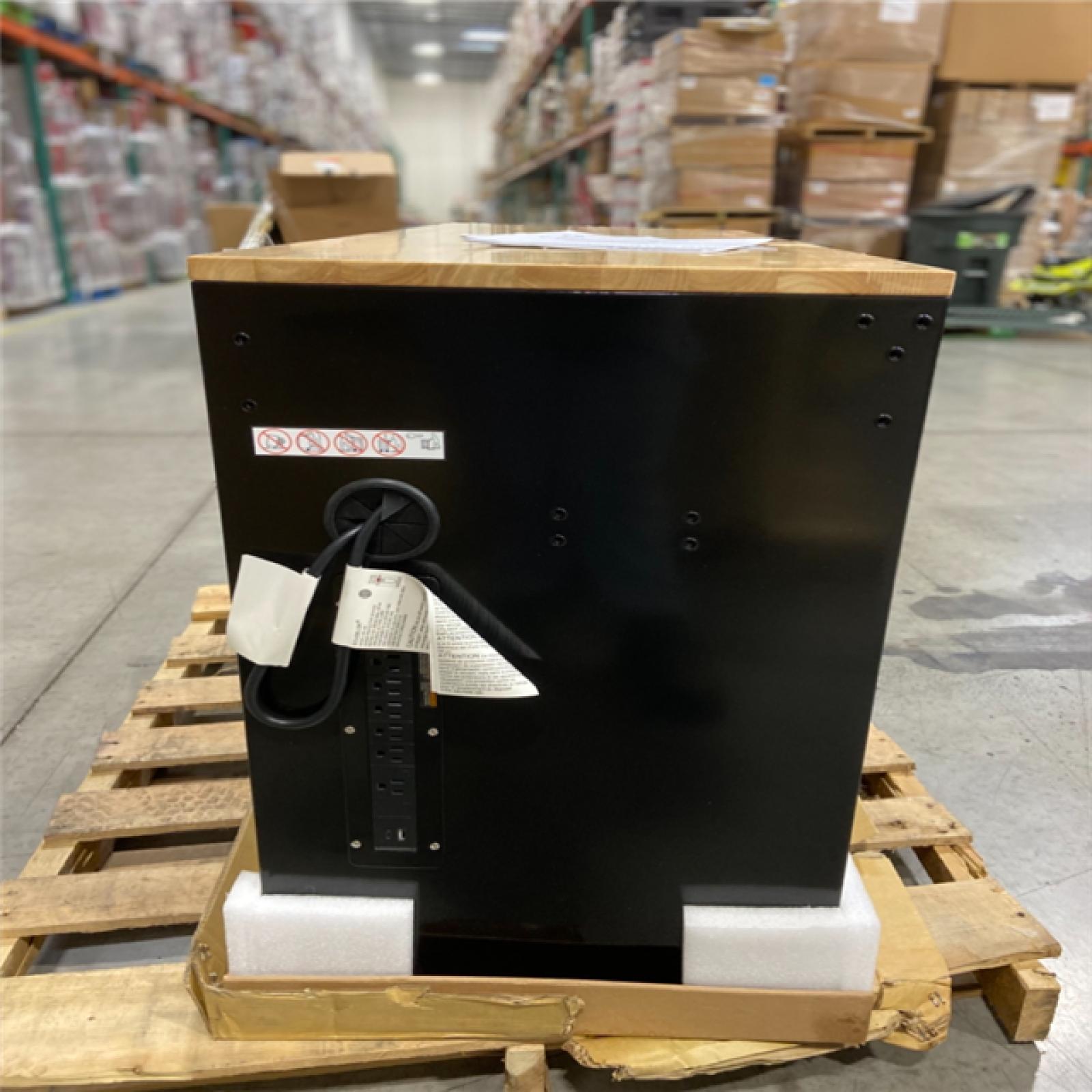 DALLAS LOCATION - Husky Tool Storage 46 in. W x 18 in. D 9-Drawer Mobile Workbench Cabinet in Gloss Black