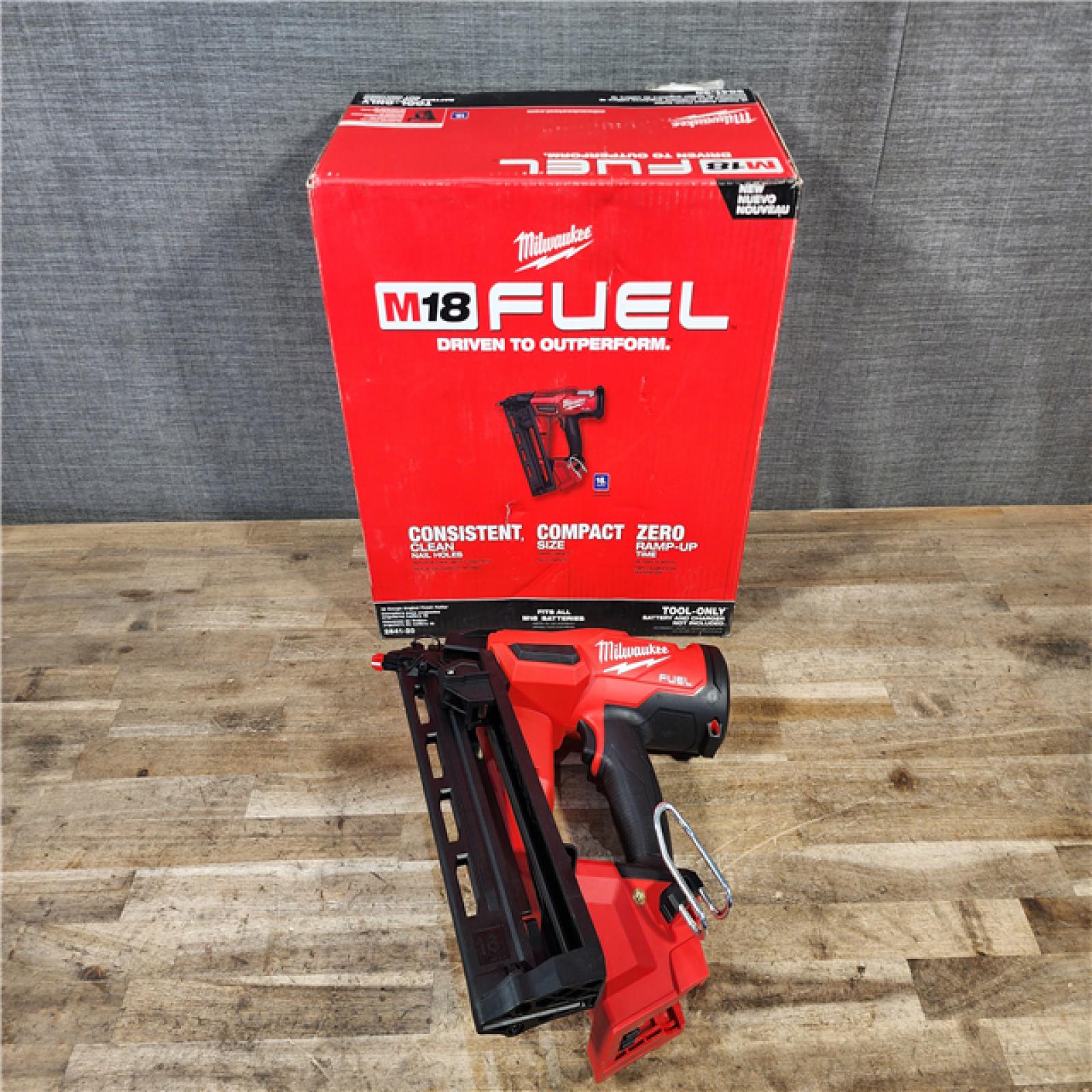 HOUSTON LOCATION - AS-IS (APPEARS LIKE NEW) Milwaukee FUEL 18-Volt Lithium-Ion Brushless Cordless Gen II 16-Gauge Angled Finish Nailer (Tool-Only)