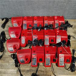 HOUSTON LOCATION - AS-IS MILWAUKEE BATTERY CHARGER PACK QTY - 15
