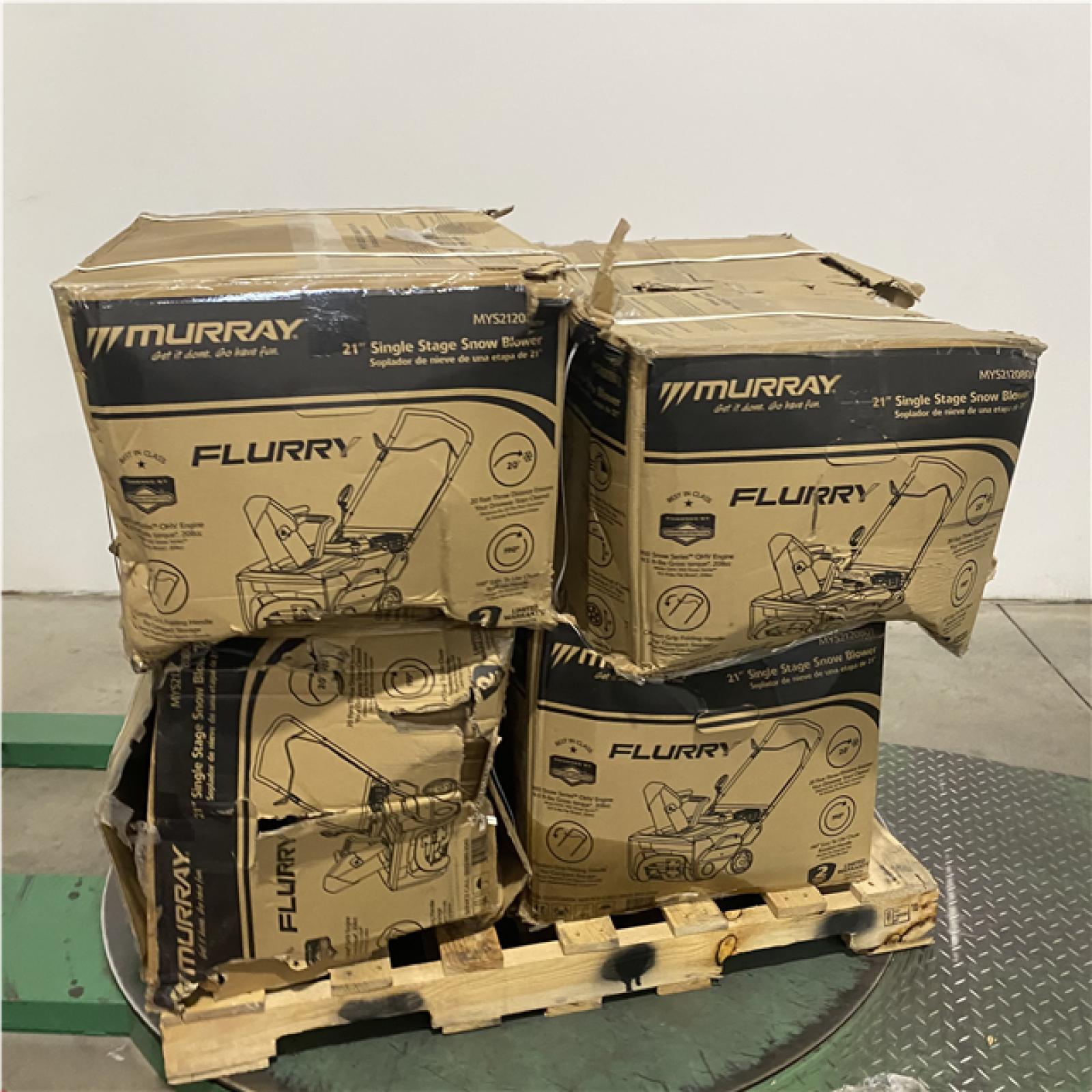 Dallas Location - As-Is Murray 21 in. 208cc Auger-Propelled Single-Stage Gas Snow Blower(Lot Of 4)