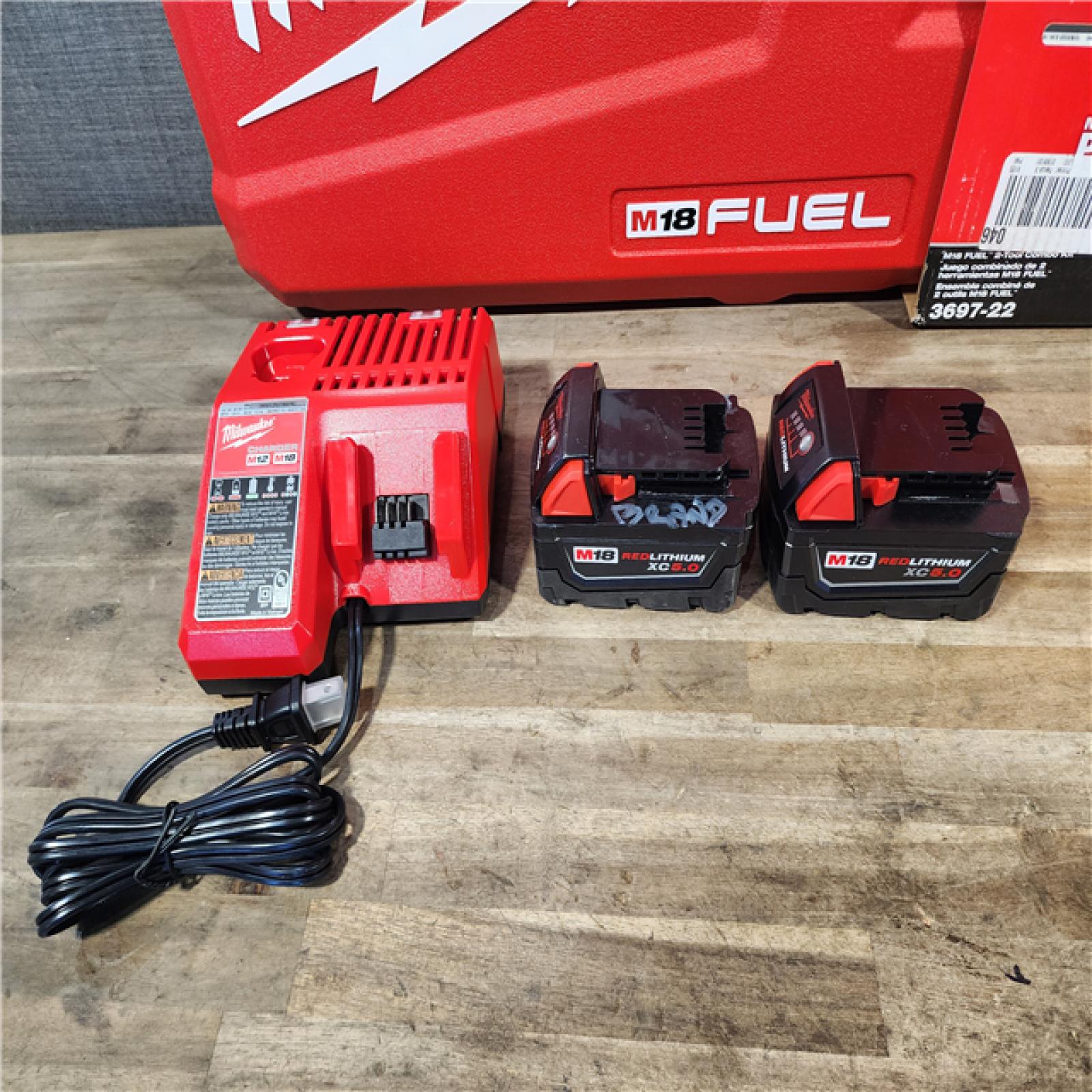 HOUSTON LOCATION - AS-IS MILWAUKEE FUEL 18V Lithium-Ion Brushless Cordless Hammer Drill and Impact Driver Combo Kit