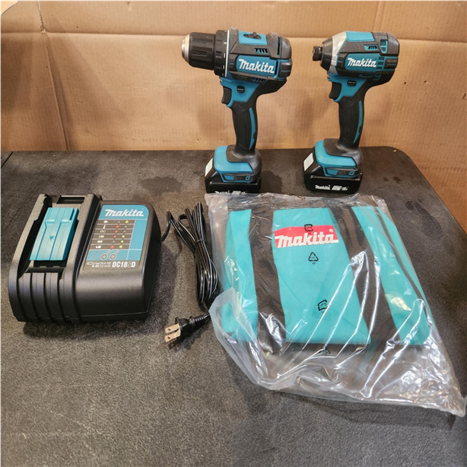 Phoenix NEW Makita 18V LXT Lithium-Ion Cordless Compact 2-Piece Combo Kit 1.5 Ah (Driver-Drill/Impact Driver)