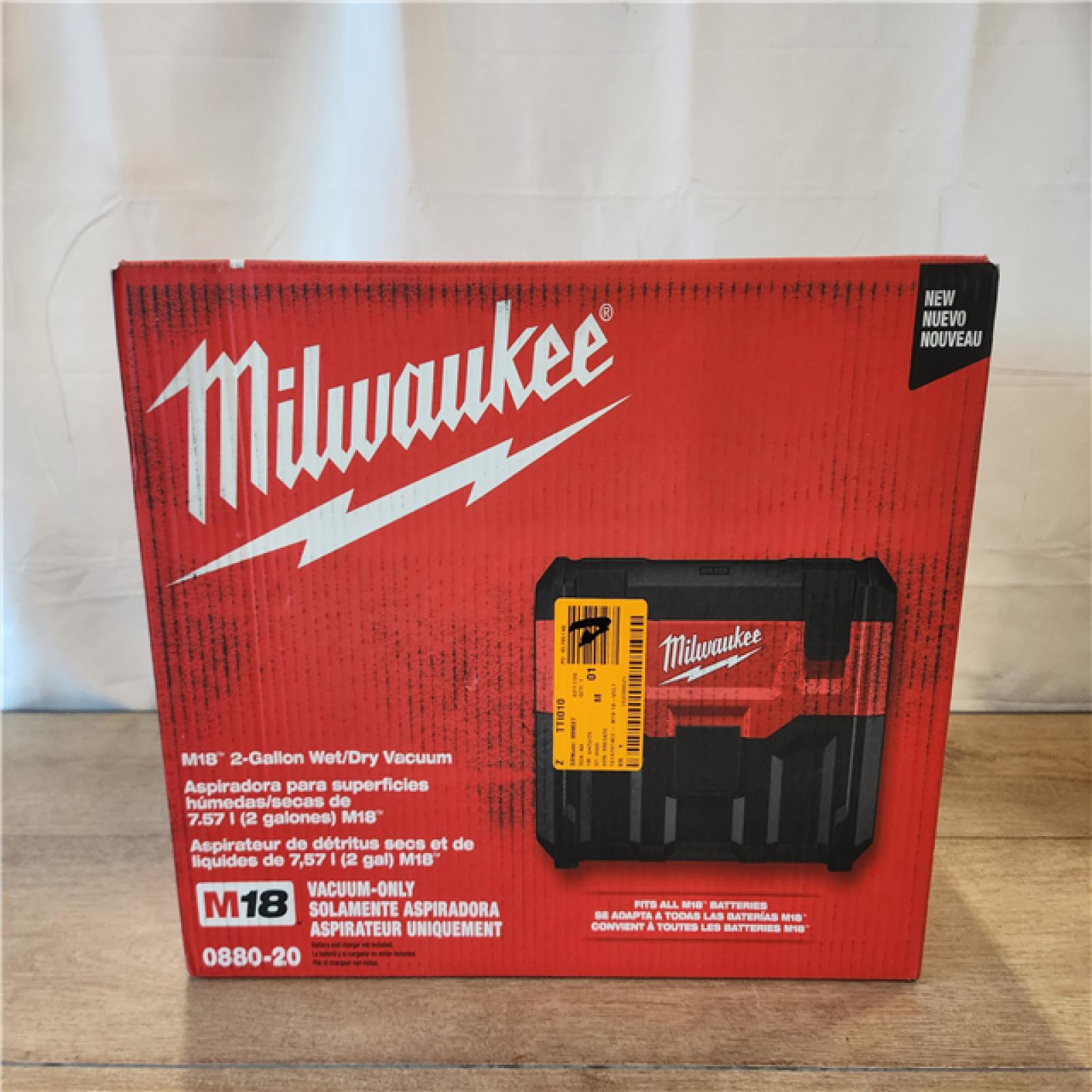 AS-IS- Milwaukee 18-Volt 2 Gal. Lithium-Ion Cordless Wet/Dry Vacuum (Vacuum-Only)