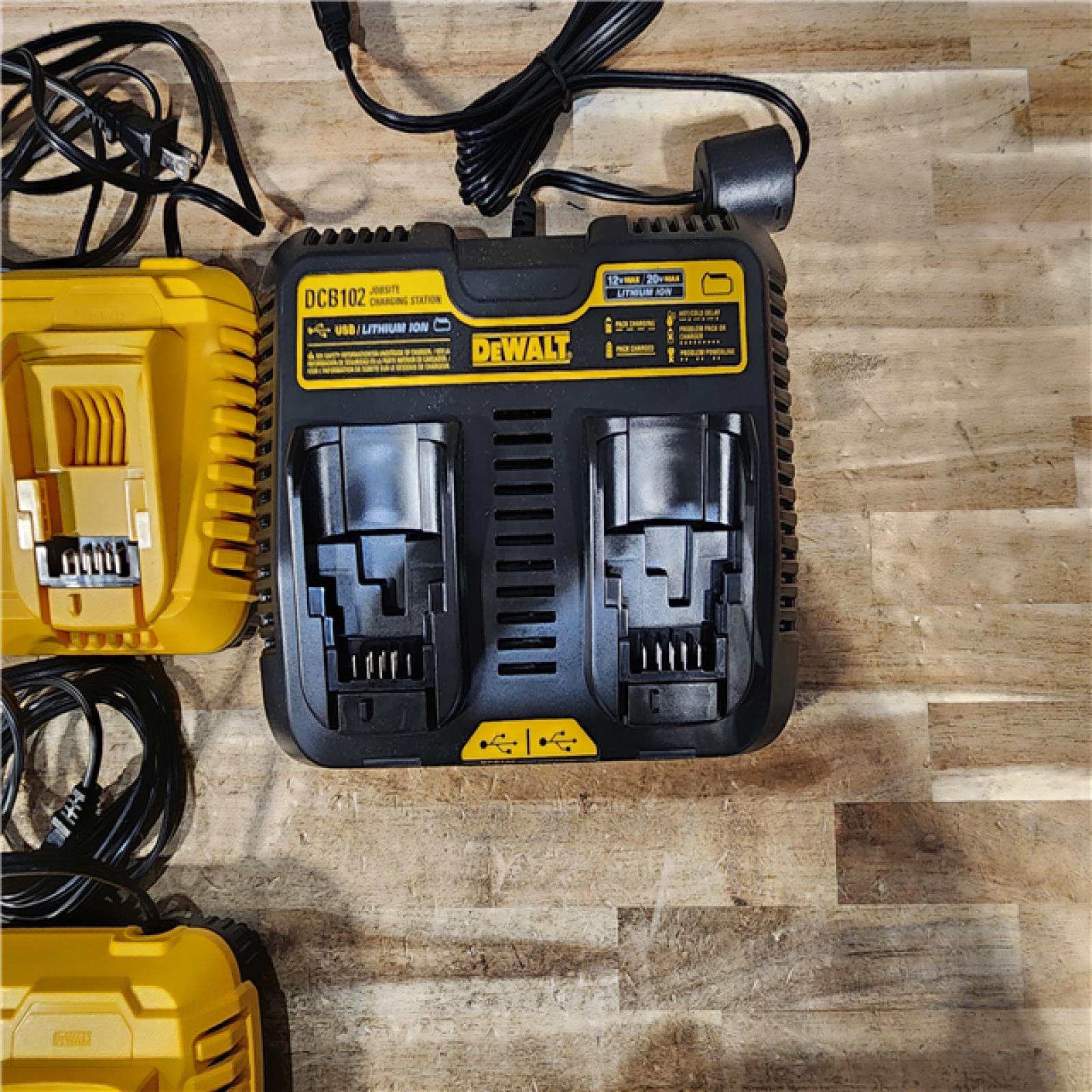 HOUSTON LOCATION - AS - IS DEWALT BATTERY CHARGER PACK QTY - 3