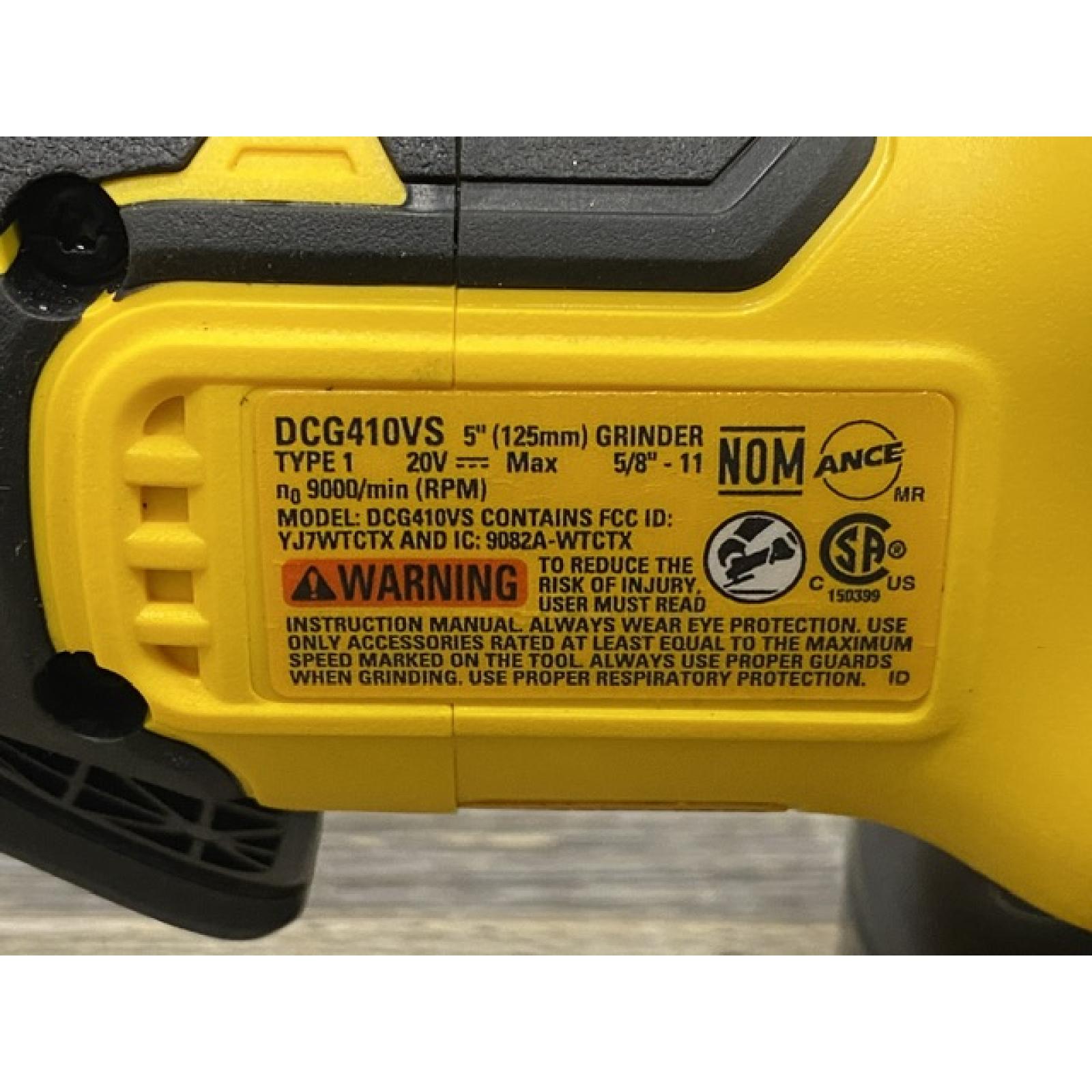 AS-IS DEWALT 20V XR Cordless 4-1/2. in. to 5 in. Variable Speed Angle Grinder (Tool Only)