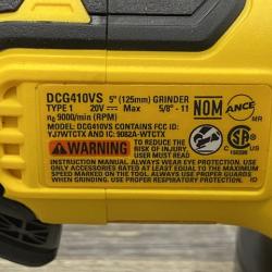 AS-IS DEWALT 20V XR Cordless 4-1/2. in. to 5 in. Variable Speed Angle Grinder (Tool Only)
