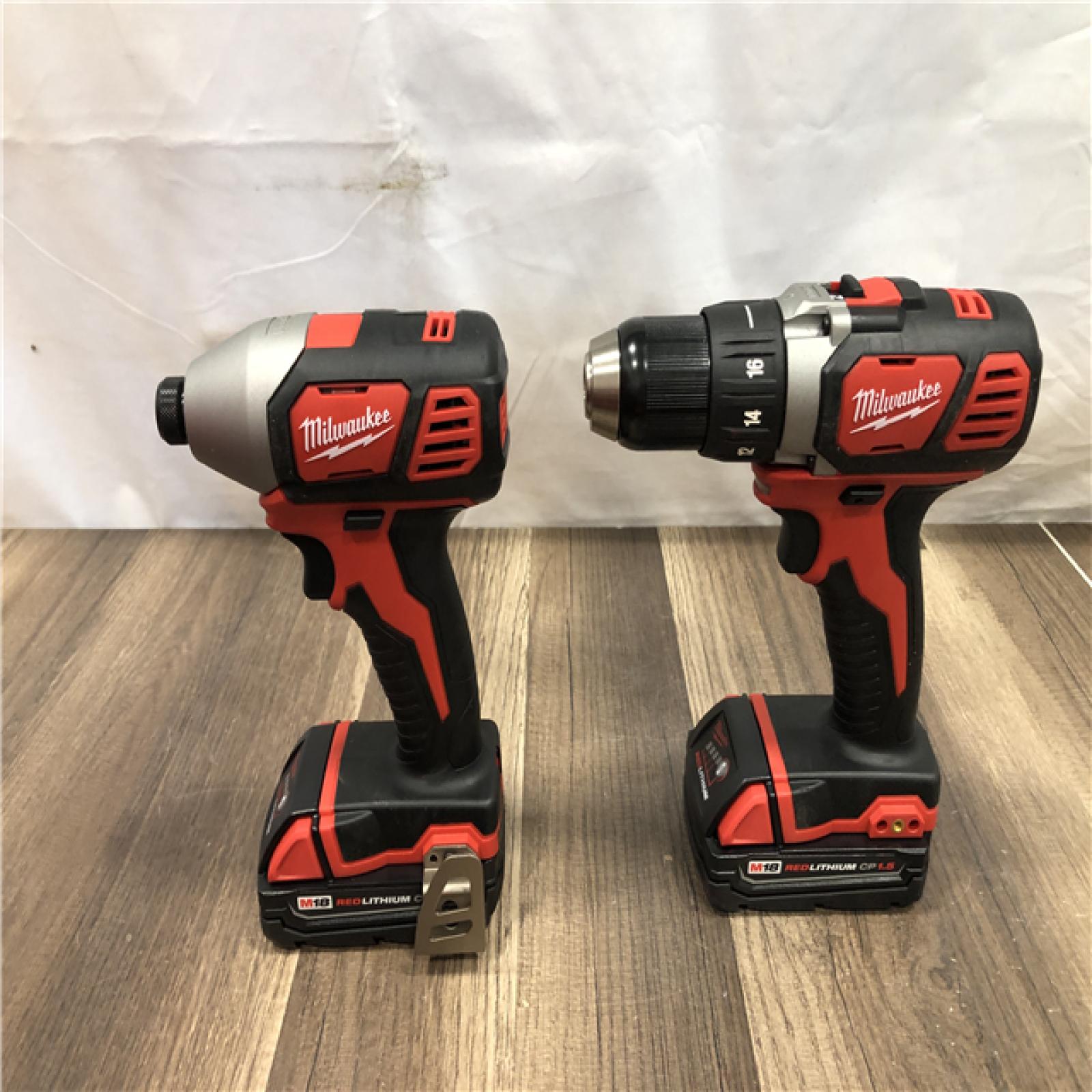 AS-IS Milwaukee 18V Lithium-Ion Cordless Drill Driver/Impact Driver Combo Kit