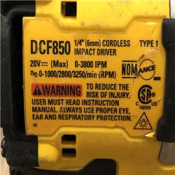 AS-IS DEWALT ATOMIC 20V MAX Cordless Brushless Compact 1/4 in. Impact Driver (Tool Only)