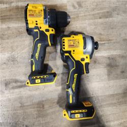 HOUSTON LOCATION - AS-IS Dewalt DCK225D2 20V MAX ATOMIC Brushless Compact Lithium-Ion 1/2 in. Cordless Drill Driver and 1/4 in. Impact Driver Combo Kit with 2 Batteries 2 Ah