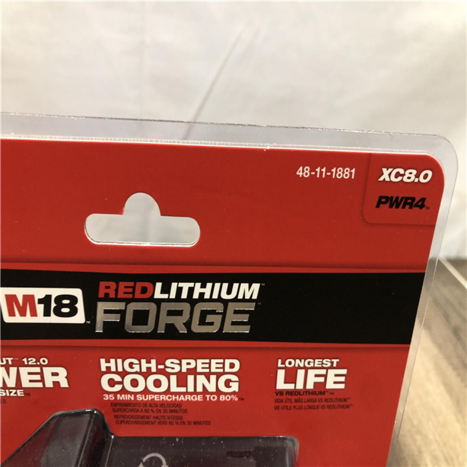 NEW- Milwaukee 18V Lithium-Ion REDLITHIUM FORGE XC 8.0 Ah Battery Pack