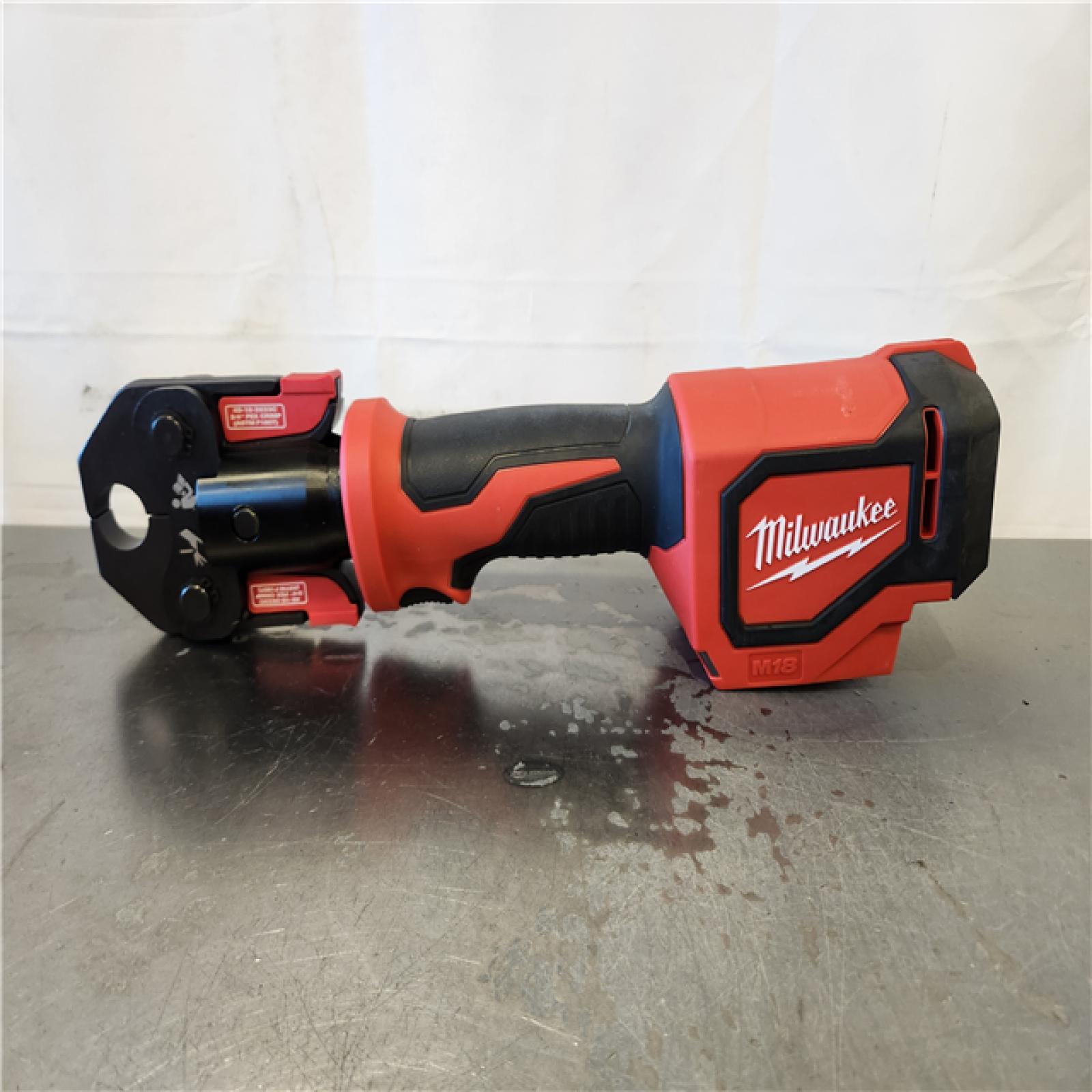 AS-IS- Milwaukee-M18 Short Throw Press Tool Kit W/ PEX Crimp Jaws