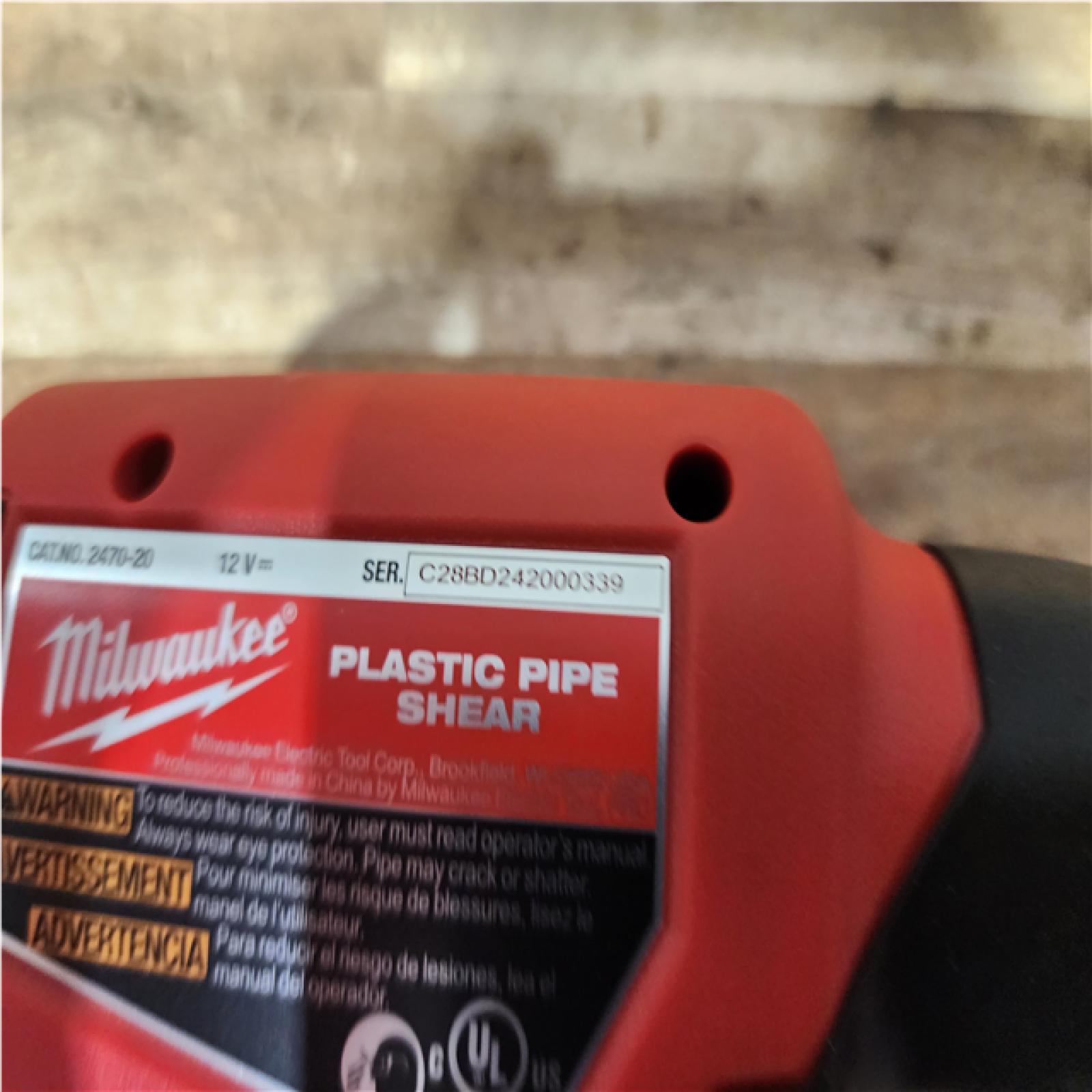 Houston Location AS-IS Milwaukee 12V Lithium-Ion Cordless PVC Pipe Shear (Tool-Only)
