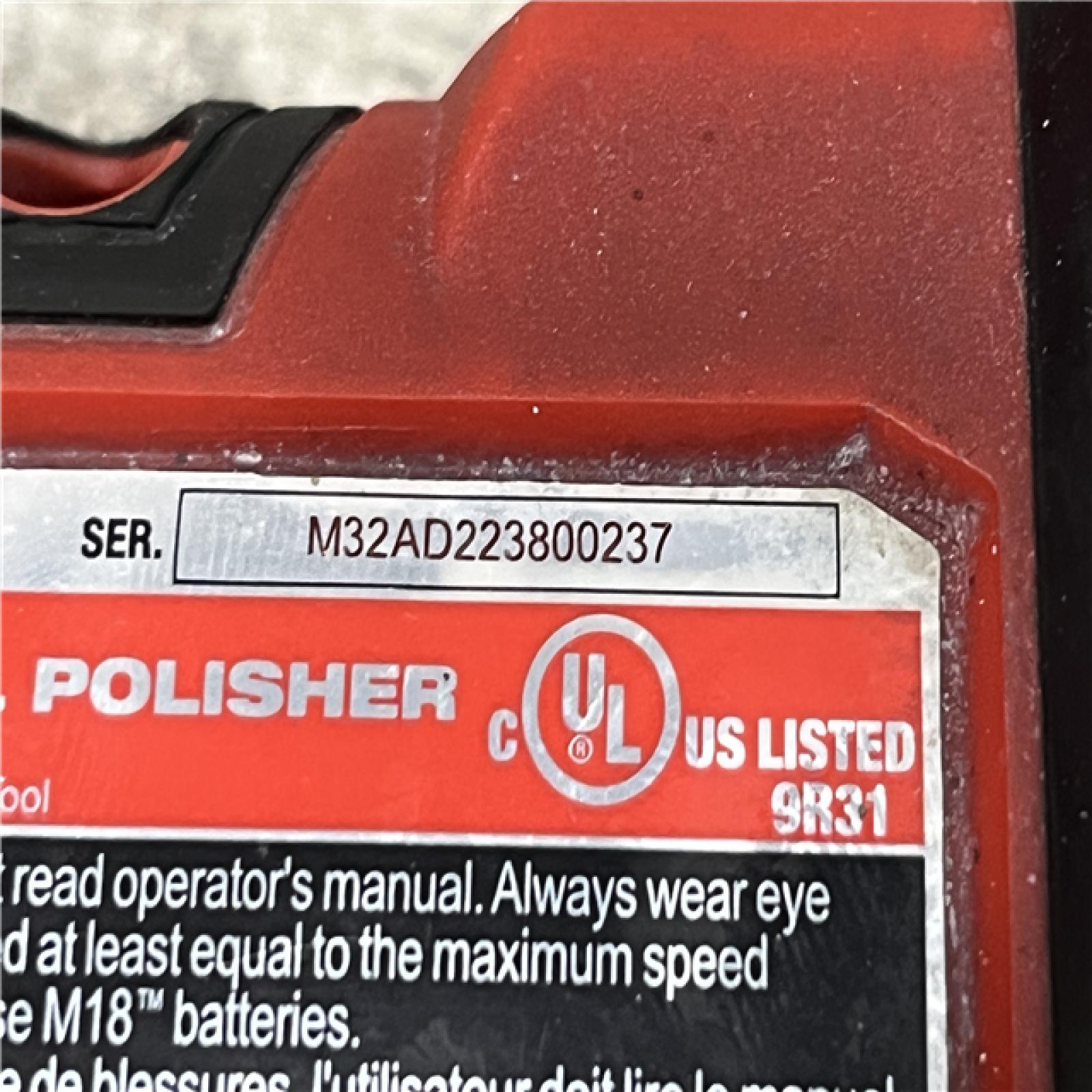 AS-IS Milwaukee FUEL18V Lithium-Ion Brushless Cordless 21MM DA Polisher (Tool-Only)