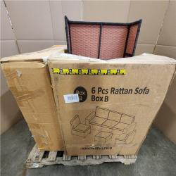 Phoenix Halmuz 5-Piece Wicker Patio Conversation Set with Sand Cushions