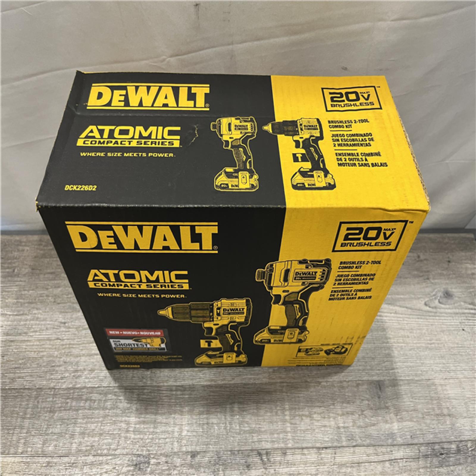 NEW - DEWALT ATOMIC 20-Volt MAX Lithium-Ion Cordless 2-Tool Combo Kit