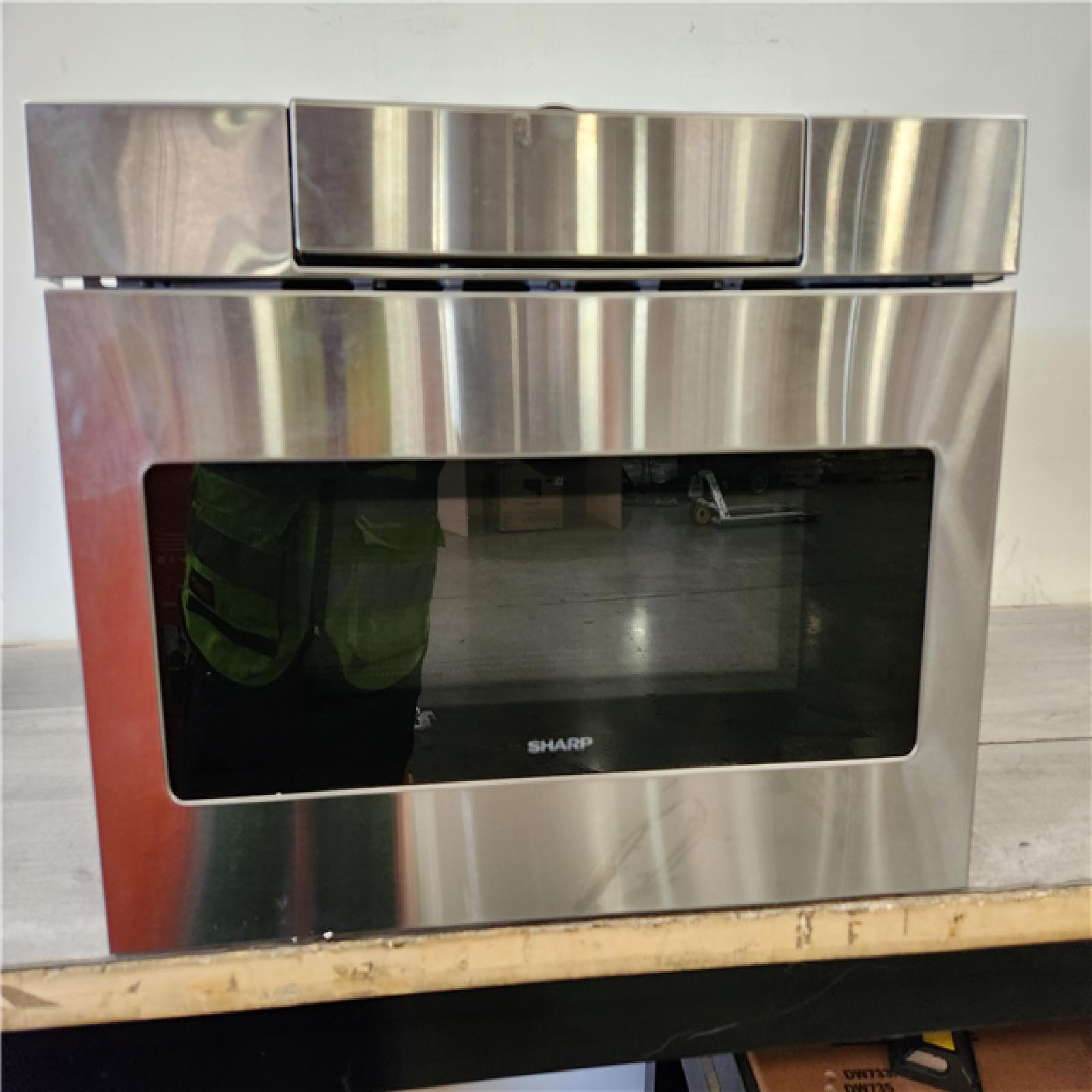 Phoenix Location AS-IS Sharp 1.2 cu. ft. 24 in. Microwave Drawer with Concealed Controls, Built-In Stainless Steel with Sensor Cooking