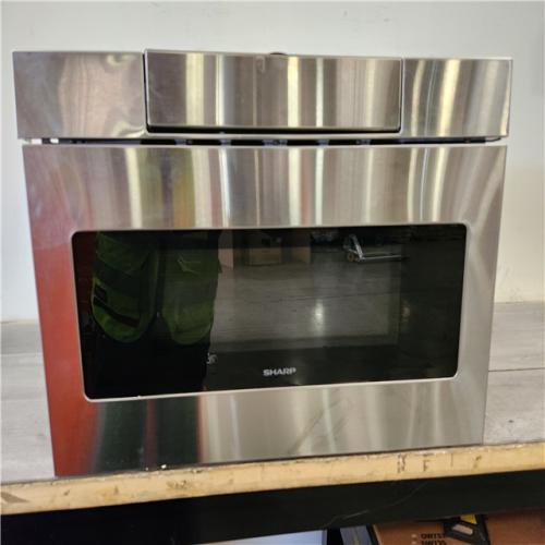 Phoenix Location AS-IS Sharp 1.2 cu. ft. 24 in. Microwave Drawer with Concealed Controls, Built-In Stainless Steel with Sensor Cooking