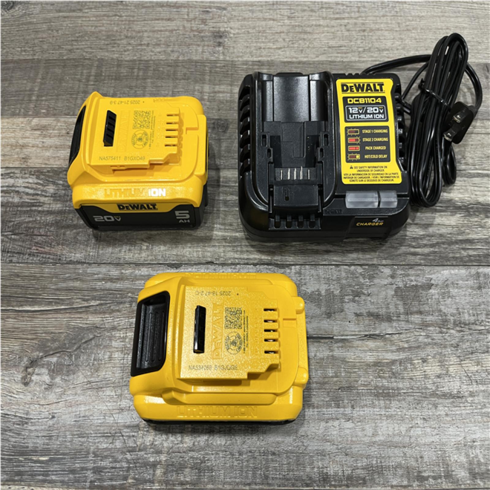 AS-IS DEWALT 20V MAX Lithium-Ion Starter Kit with 4.0 Ah and 5.0 Ah Batteries and Charger